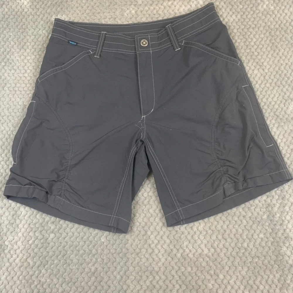 Kuhl Mens Hiking Shorts Gray Size 34 Contrast Stitch Outdoor Trekking Cargo